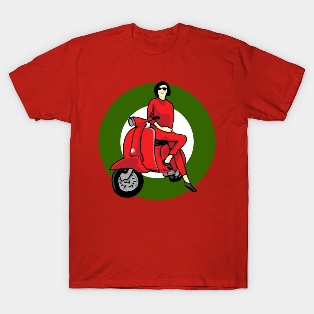 Scooter Girl Italiano T-Shirt by GBCDesign